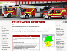 Tablet Screenshot of feuerwehr.herford.de